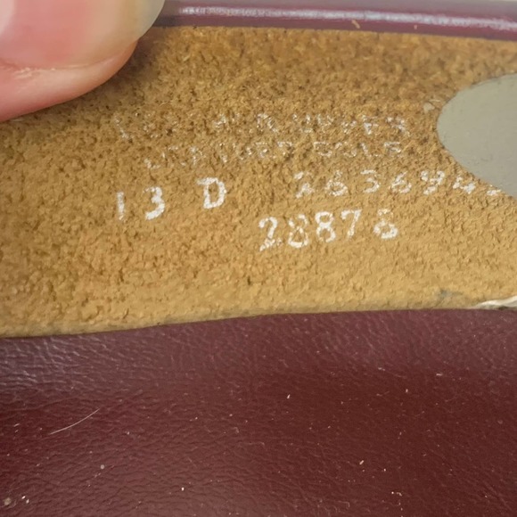 Bostonian Men's Leather Penny Loafer Shoes Pinch Mocassin Toe Burgundy Size 13 D - Picture 10 of 15